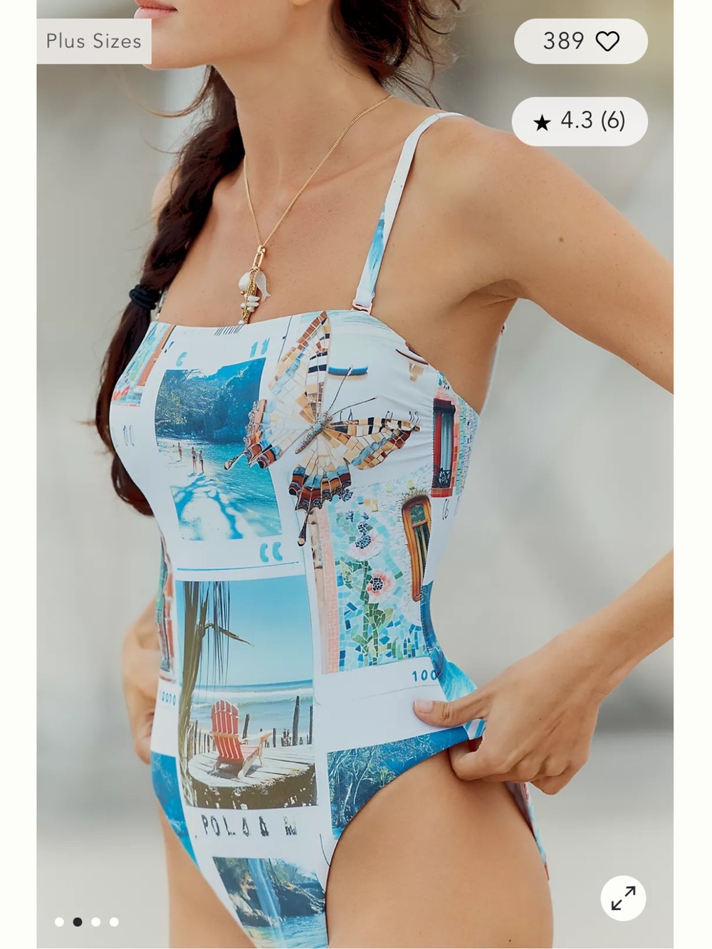 Anthropologie Celandine Sarah Strapless One-Piece Swimsuit
